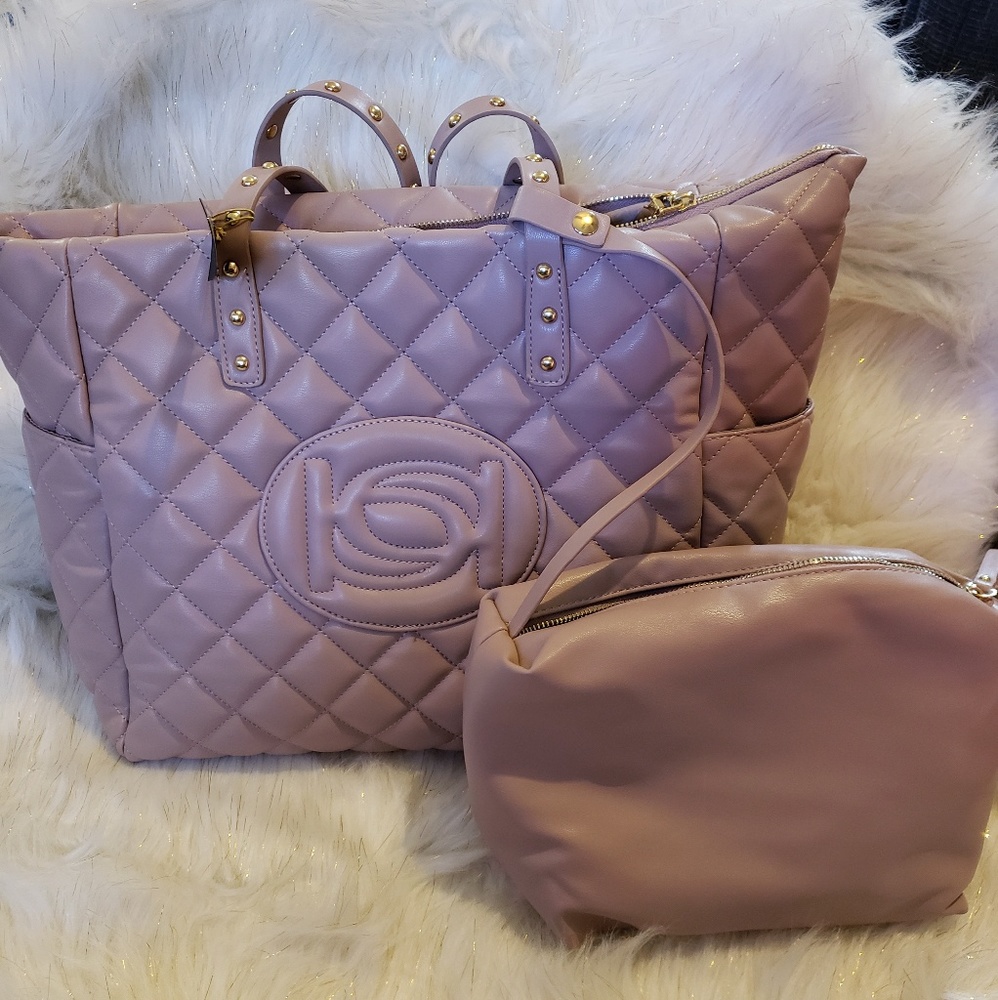 Bebe Blush Olivia Icon Logo Tote